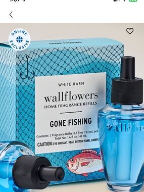 “GONE FISHING” B&BW 2-Pack Wallflowers Home Fragrance Refills, 0.8 fl oz NEW+BOX